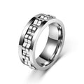 Anti-Stress Spinner Ring | Gear Design | Stainless Steel | 8 Colors | Sizes 6-13