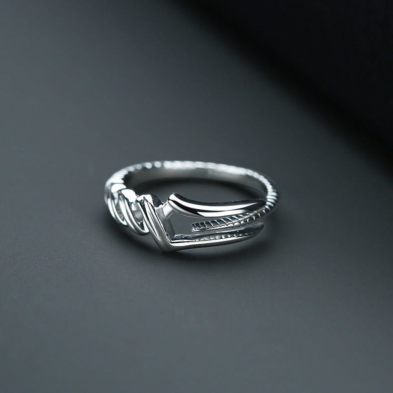 Vintage Cross Ring | Adjustable | Antique Thai Silver | Unisex