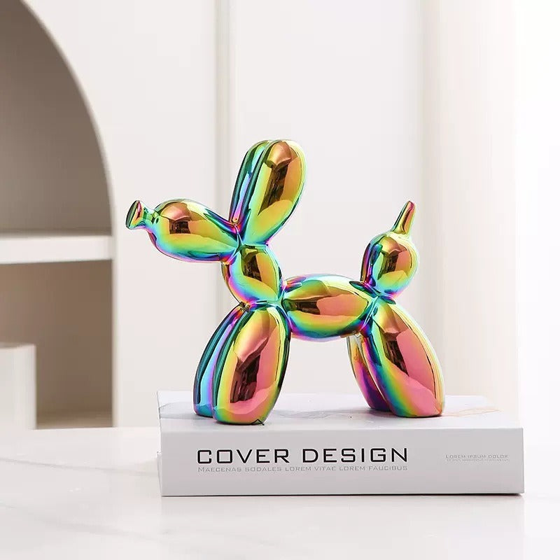 Balloon Dog Ceramic Figurine | Modern Home Decor | 8 Colors | 20x18cm | Jewelry Holder & Desk Ornament