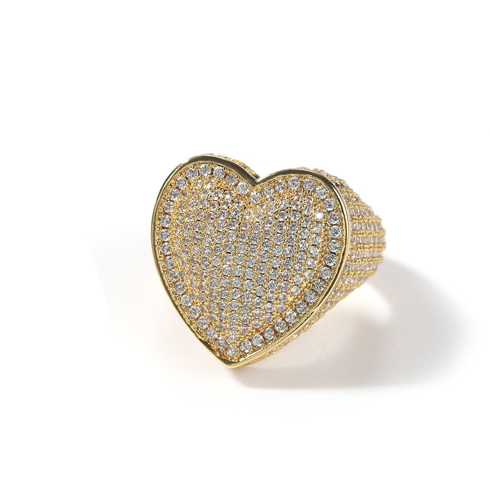 Heart Ring | 3A Zircon | Copper | Gold & Silver | Sizes 6-10 | Women's Romantic Jewelry