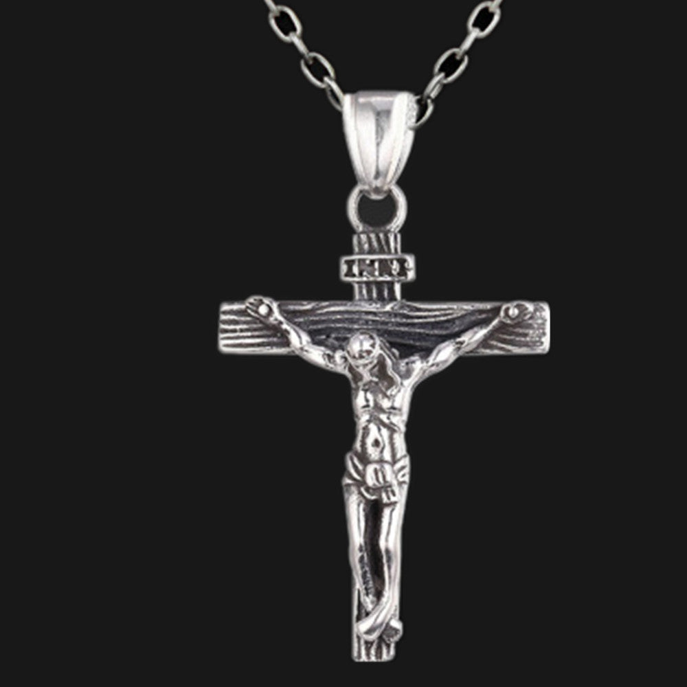 Vintage Cross Necklace | Silver or Gold | Adjustable 51-80cm | Floral or Cross Chain | Unisex