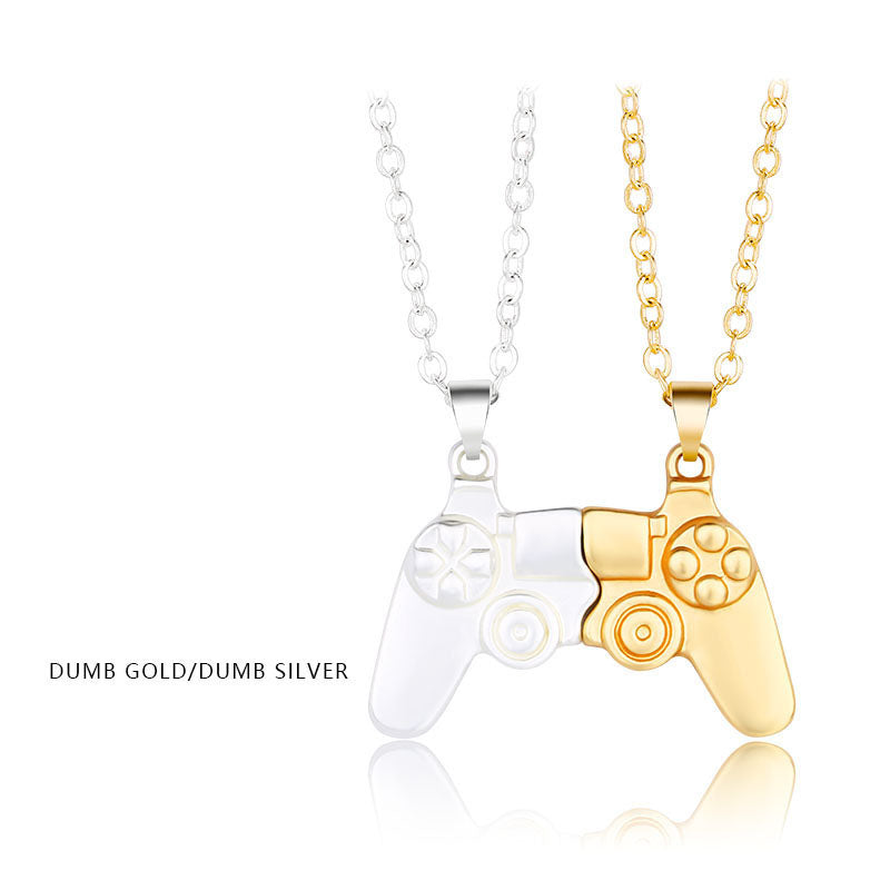 Magnetic Gaming Controller Couples Necklace | Gamer Jewelry | 4 Color Combos | His & Hers Gift