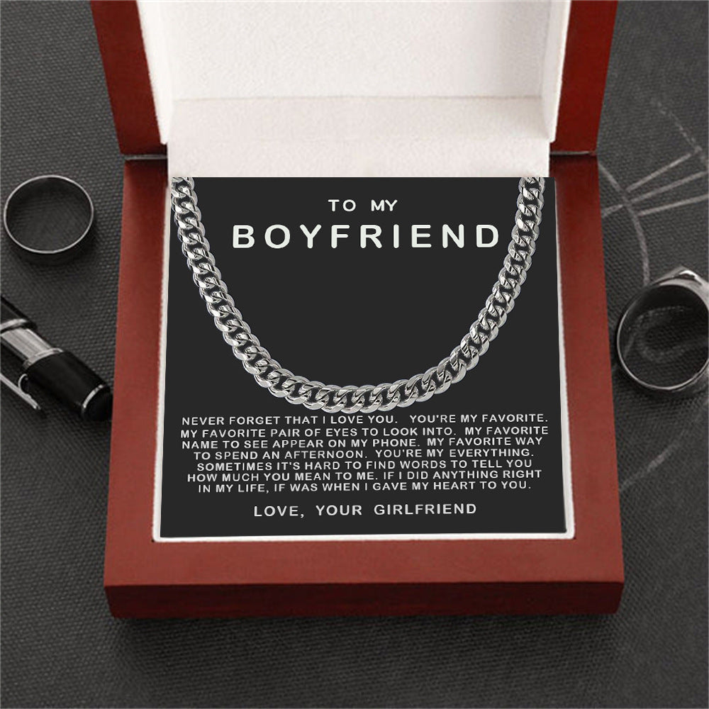 Stainless Steel Necklace | Silver or Gold | 60cm | Illuminated Gift Box Included | Men's & Unisex