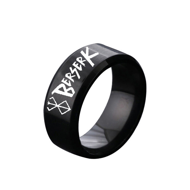 Berserk Anime Ring | Laser Engraved Stainless Steel | Unisex | 4 Colors