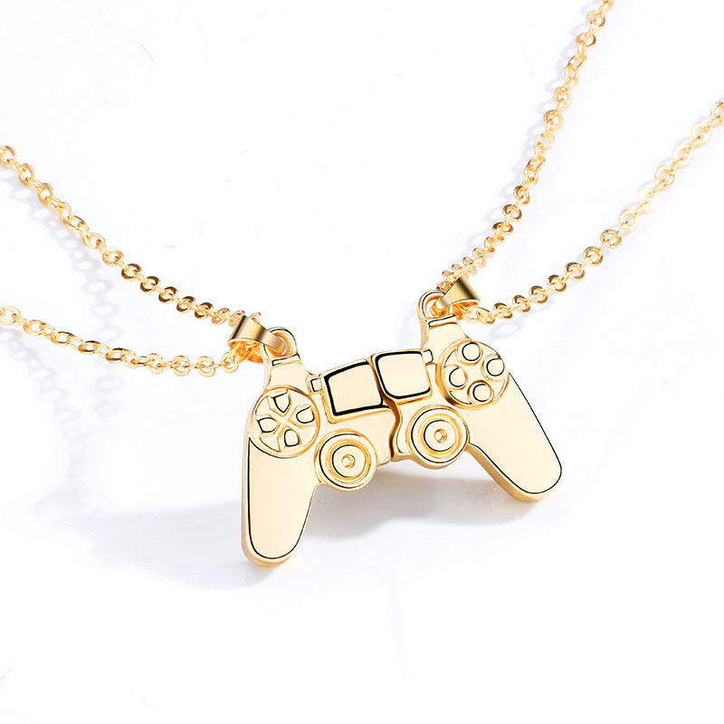 Magnetic Gaming Controller Couples Necklace | Gamer Jewelry | 4 Color Combos | His & Hers Gift