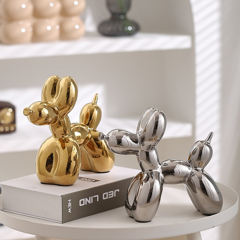 Balloon Dog Ceramic Figurine | Modern Home Decor | 8 Colors | 20x18cm | Jewelry Holder & Desk Ornament