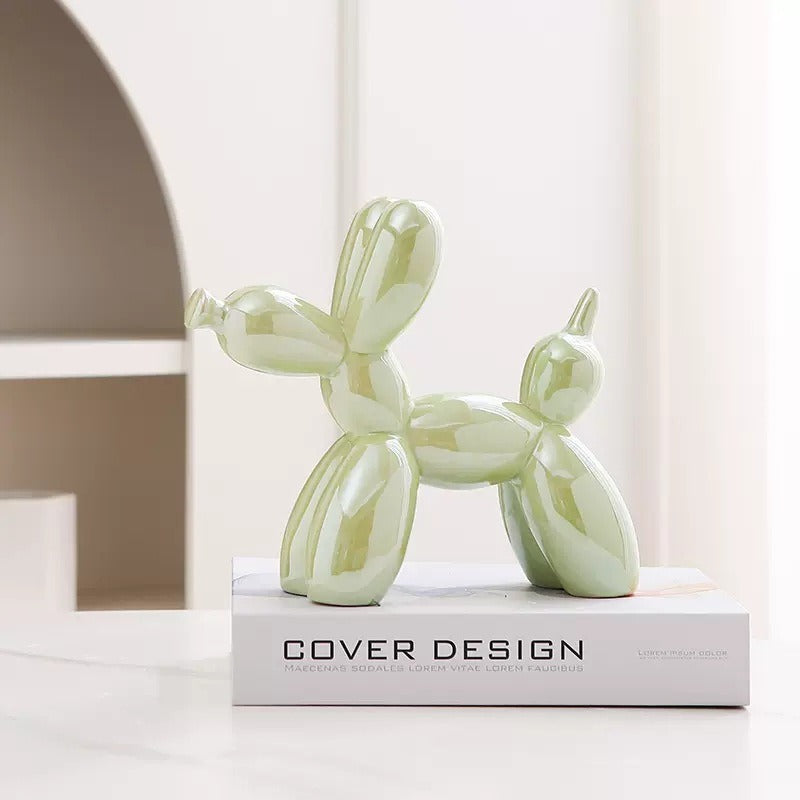 Balloon Dog Ceramic Figurine | Modern Home Decor | 8 Colors | 20x18cm | Jewelry Holder & Desk Ornament
