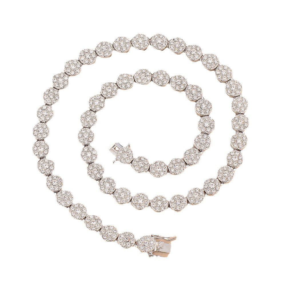 Full Diamond Cuban Chain | AAA Crystal | Gold & Silver | Necklace 45cm or Bracelet 20cm | Hip-Hop Street Jewelry