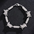 New Full Diamond Wire Necklace 3D Stereo Hip-Hop Cuban Chain 18inch Infinite Chain