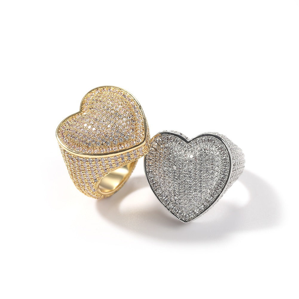 Heart Ring | 3A Zircon | Copper | Gold & Silver | Sizes 6-10 | Women's Romantic Jewelry