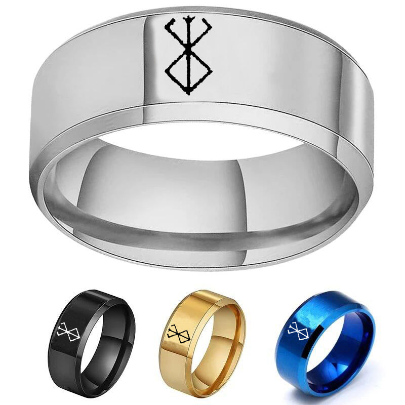 Berserk Anime Ring | Laser Engraved Stainless Steel | Unisex | 4 Colors