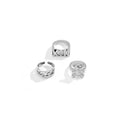 Jewelry Creative Bear Metal Geometric Ring Set Retro Roman Numerals Simple Hand Jewelry for Men