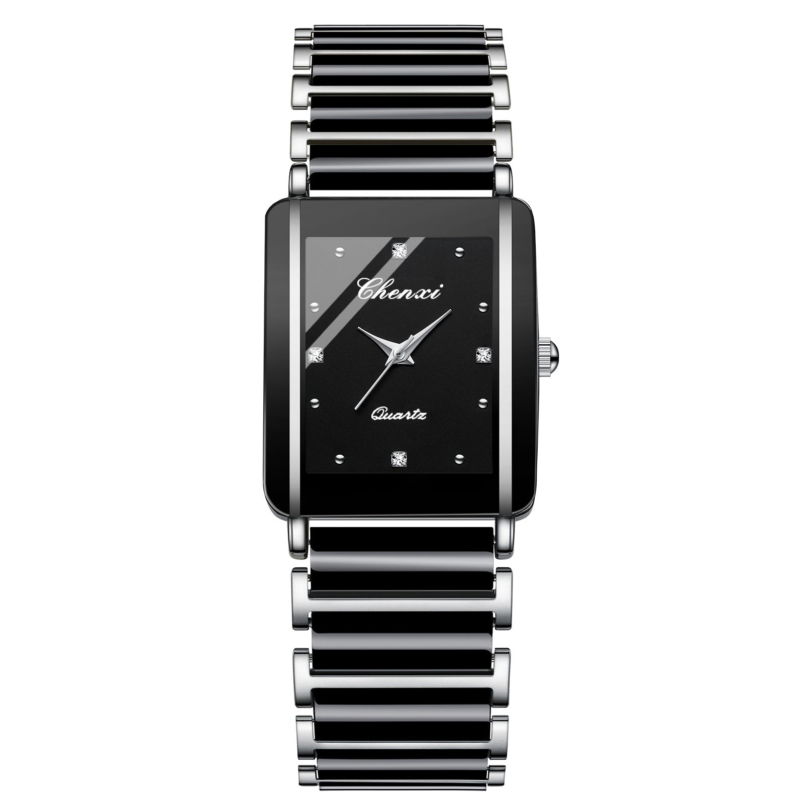 Couple's Square Quartz Watch | Ceramic Strap | His & Hers | 4 Color Sets | CHENXI
