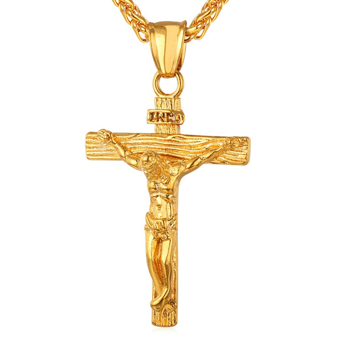 Vintage Cross Necklace | Silver or Gold | Adjustable 51-80cm | Floral or Cross Chain | Unisex