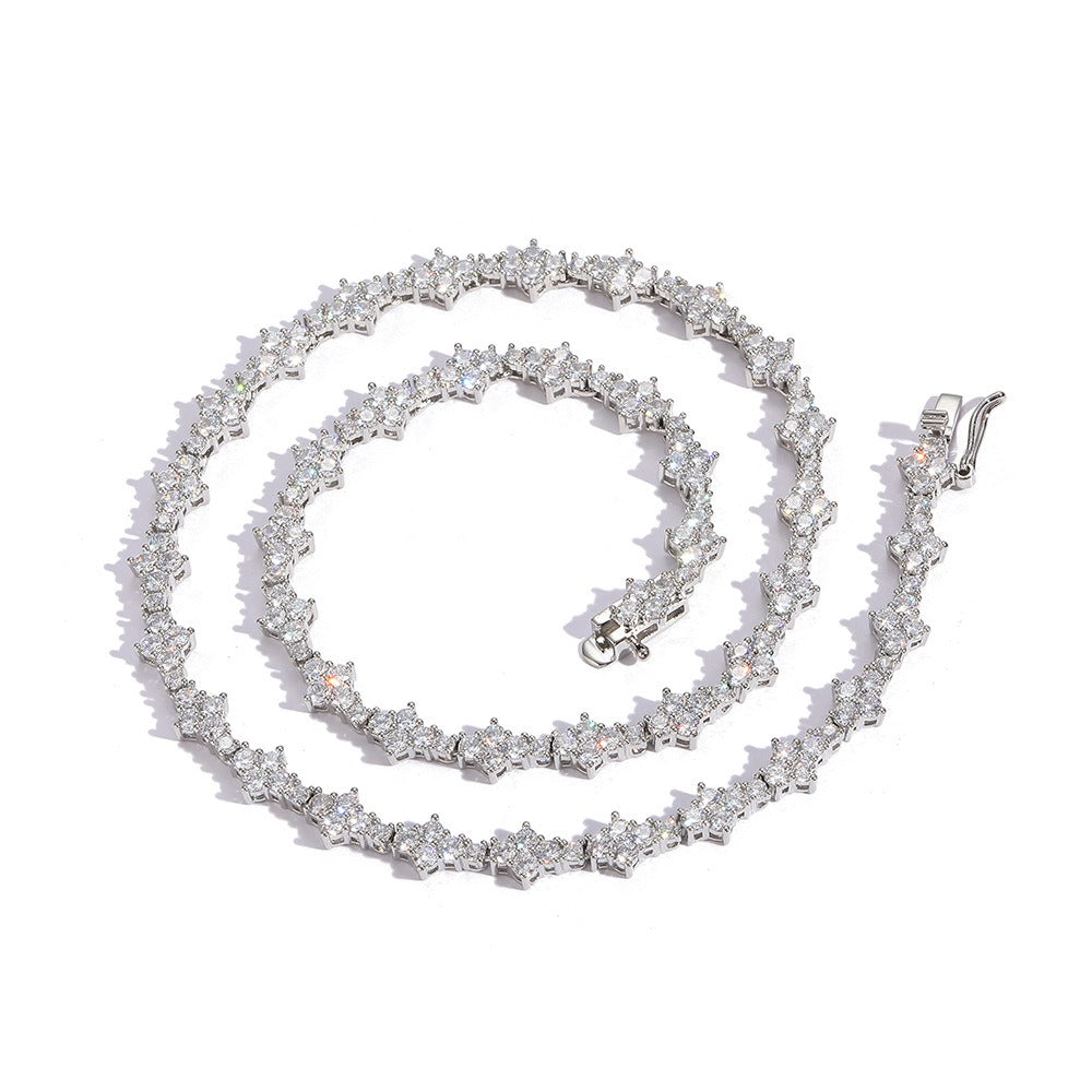 Zircon Tennis Necklace & Bracelet | 3mm Copper | Gold & Silver | Hip-Hop Unisex Jewelry