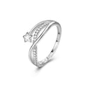 Alloy double-layer star line ring