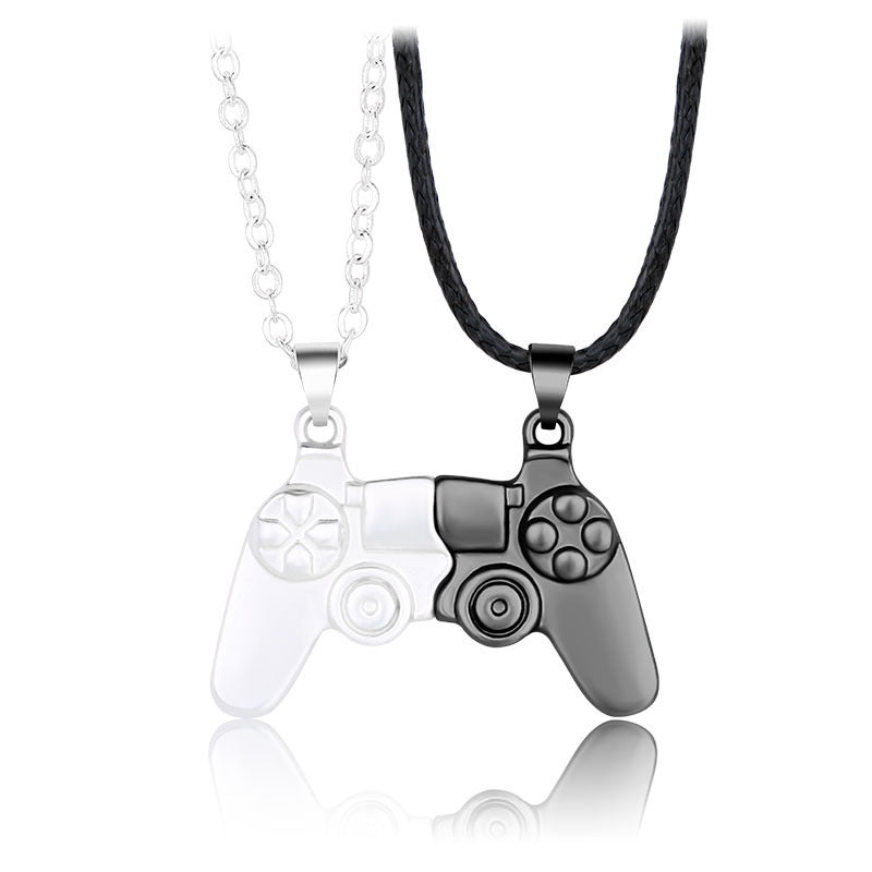 Magnetic Gaming Controller Couples Necklace | Gamer Jewelry | 4 Color Combos | His & Hers Gift