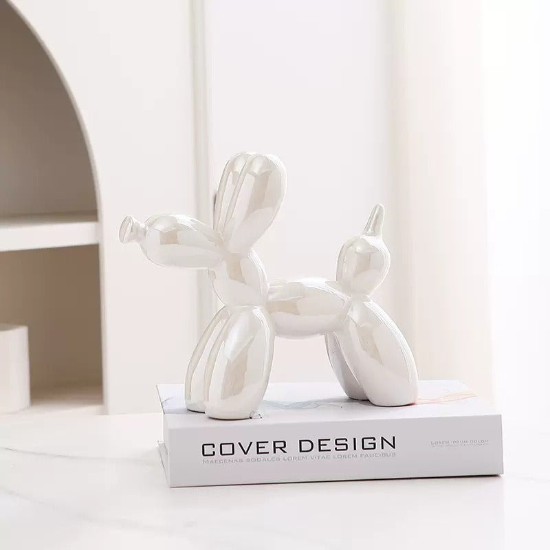 Balloon Dog Ceramic Figurine | Modern Home Decor | 8 Colors | 20x18cm | Jewelry Holder & Desk Ornament