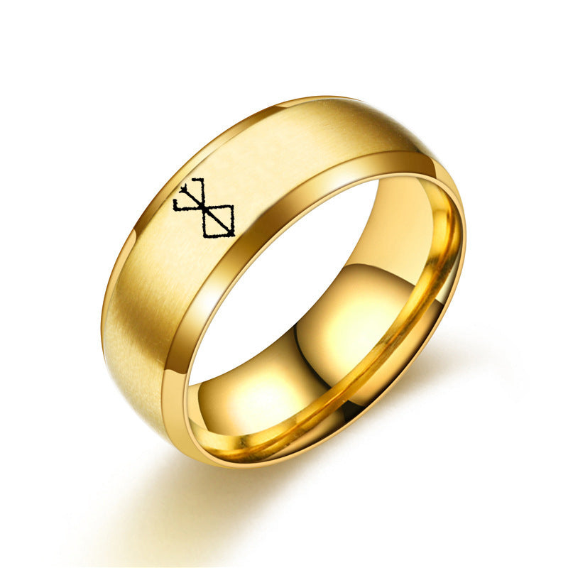 Berserk Anime Ring | Laser Engraved Stainless Steel | Unisex | 4 Colors