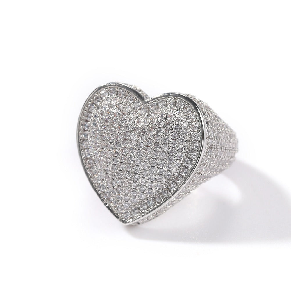 Heart Ring | 3A Zircon | Copper | Gold & Silver | Sizes 6-10 | Women's Romantic Jewelry