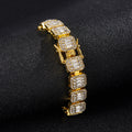Square Cuban Chain | AAA Crystal | 12mm | Gold & Silver | Bracelet or Necklace | Hip-Hop Women's Jewelry