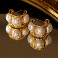 Light Luxury Pearl Earrings | Imitation Pearl | Gold | Elegant Women's Ear Accessories