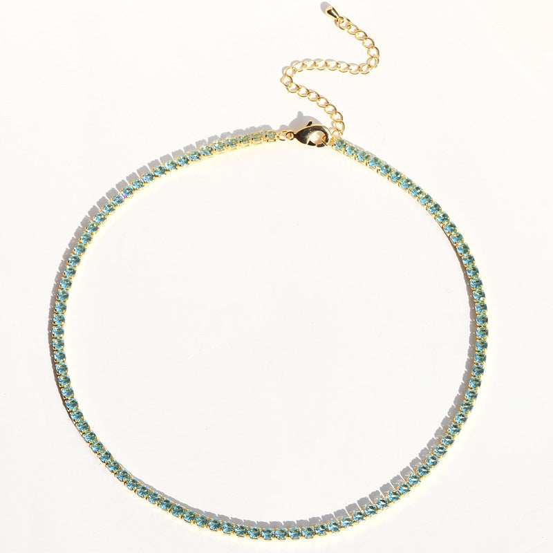 Colorful Zircon Bracelet | 3mm Copper | 7 Colors | Adjustable 33+7cm | Hip-Hop Women's Jewelry