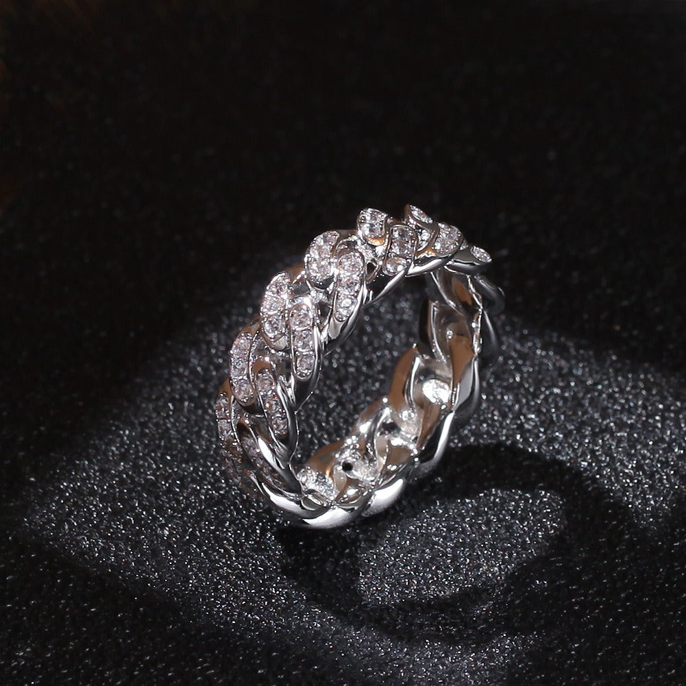 Anillo Cubano Cobre con Circón 8mm