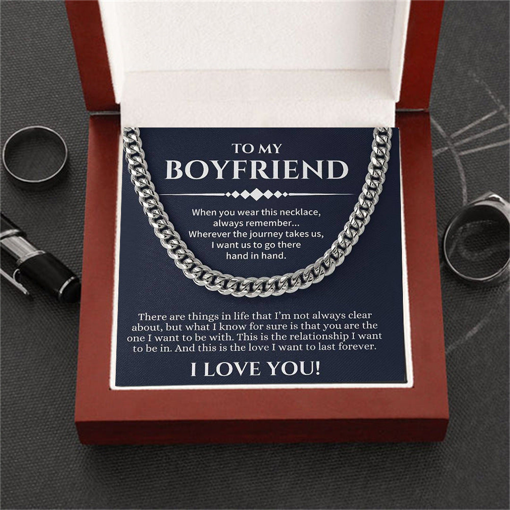 Stainless Steel Necklace | Silver or Gold | 60cm | Illuminated Gift Box Included | Men's & Unisex
