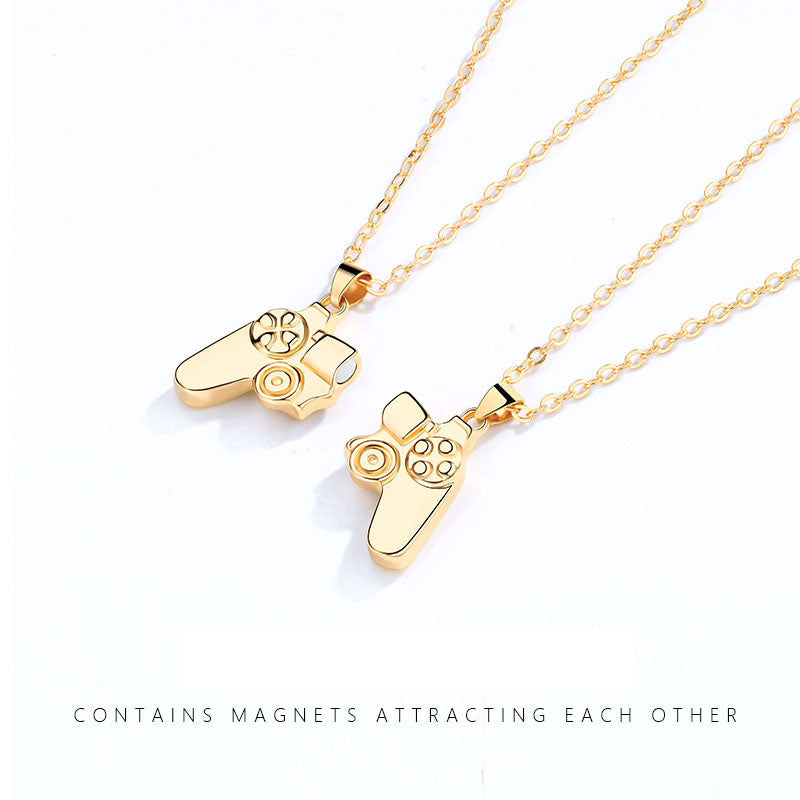 Magnetic Gaming Controller Couples Necklace | Gamer Jewelry | 4 Color Combos | His & Hers Gift