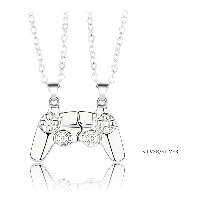 Magnetic Gaming Controller Couples Necklace | Gamer Jewelry | 4 Color Combos | His & Hers Gift