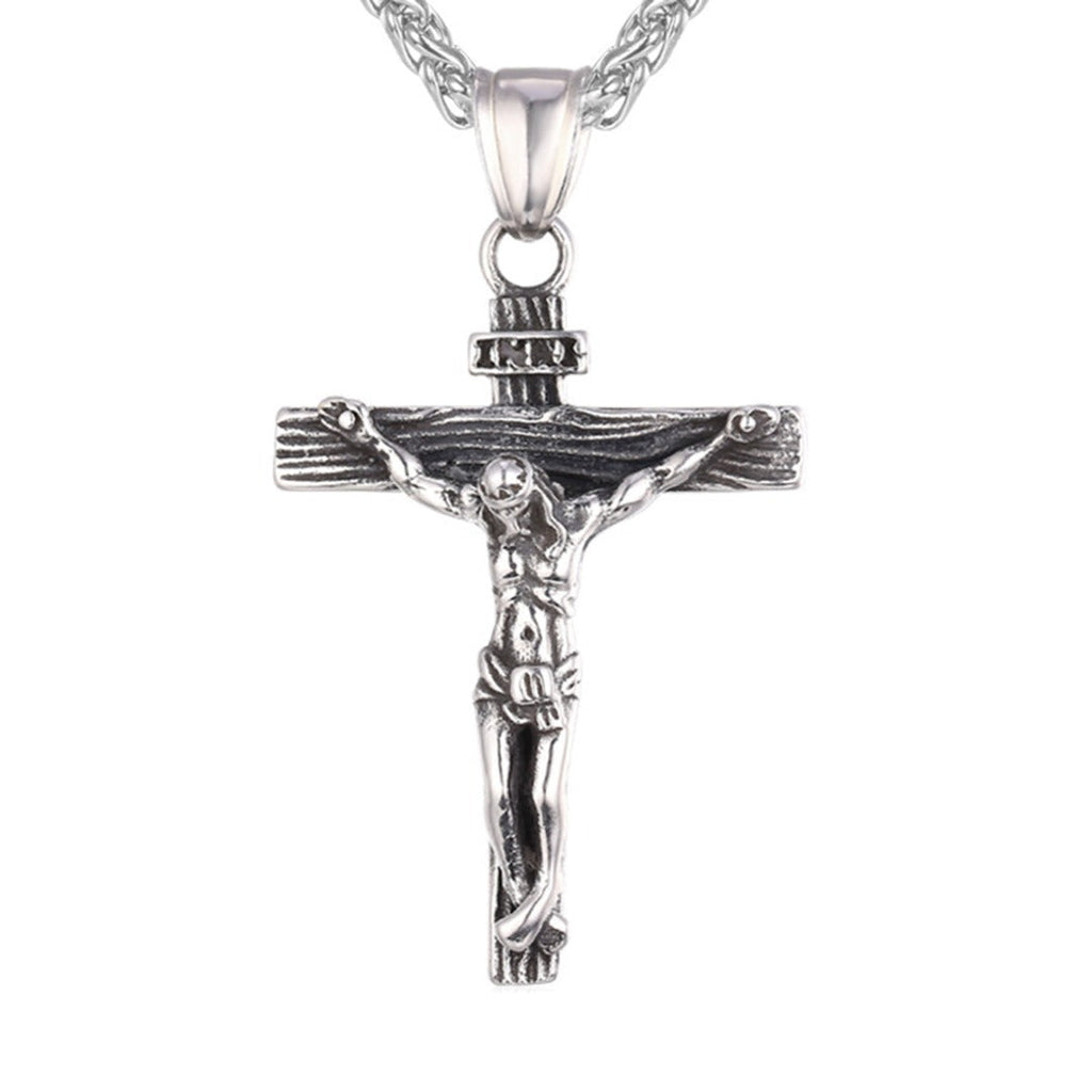 Vintage Cross Necklace | Silver or Gold | Adjustable 51-80cm | Floral or Cross Chain | Unisex
