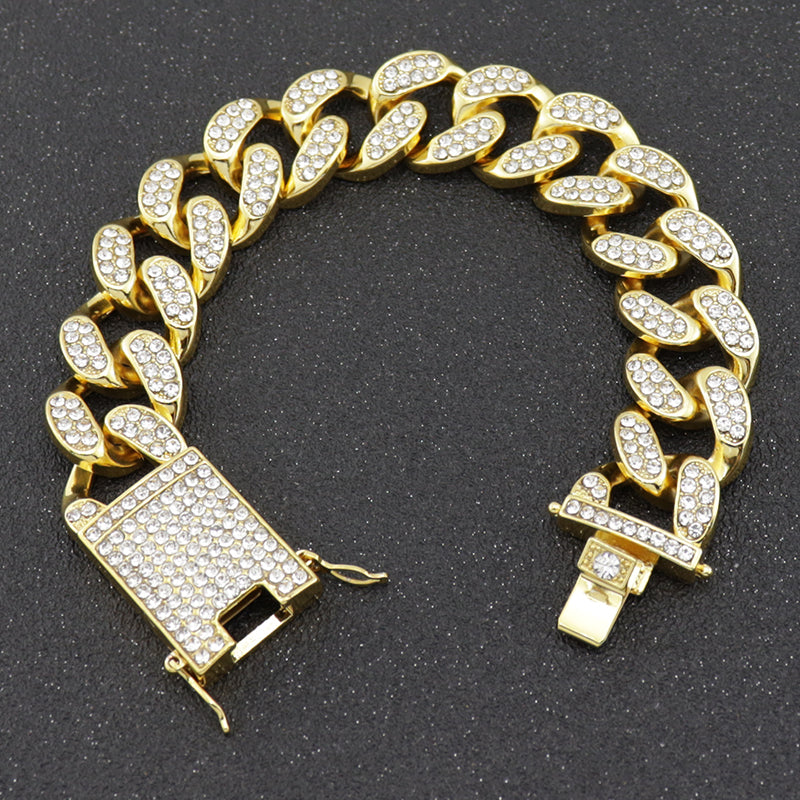 Pulsera Cubana con Circón Punk