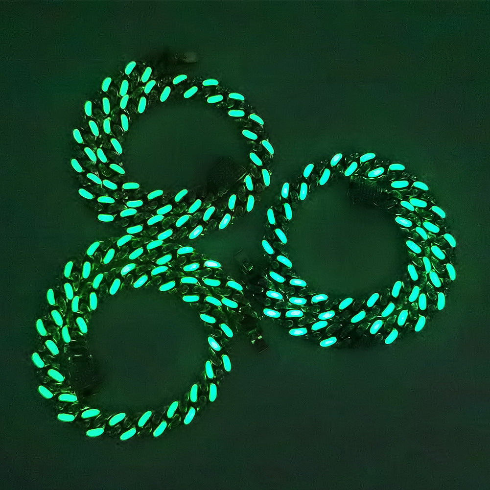 Cadena Cubana Luminosa con Strass
