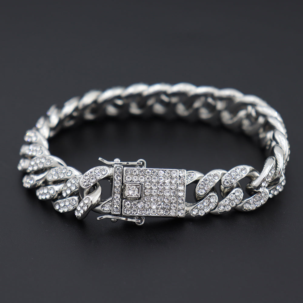 Pulsera Cubana con Circón Punk