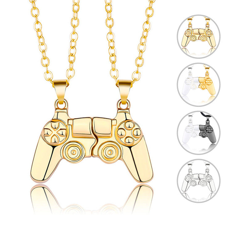 Magnetic Gaming Controller Couples Necklace | Gamer Jewelry | 4 Color Combos | His & Hers Gift