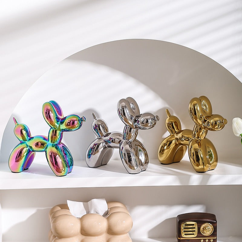 Balloon Dog Ceramic Figurine | Modern Home Decor | 8 Colors | 20x18cm | Jewelry Holder & Desk Ornament