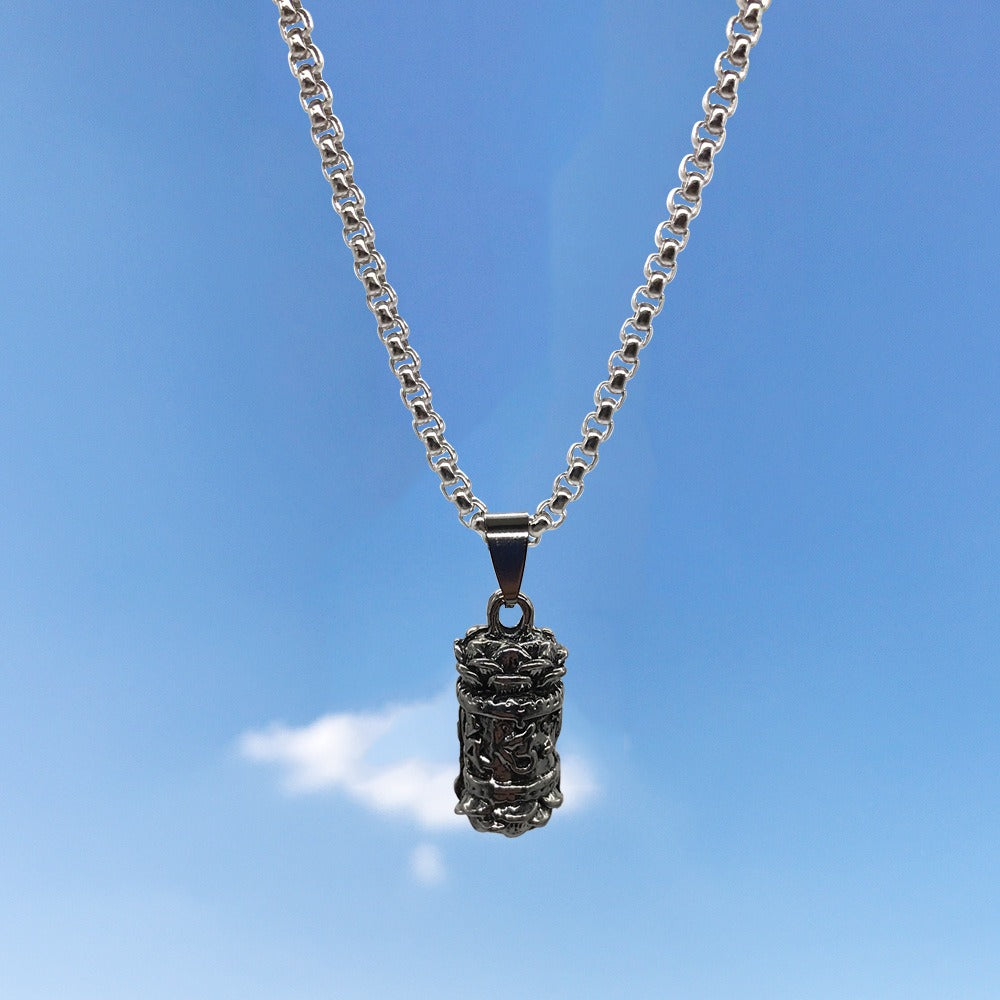 Hip-Hop Animal Pendant Necklace | Titanium Steel Box Chain | Vintage Finish | 51-80cm | Unisex | 80+ Designs