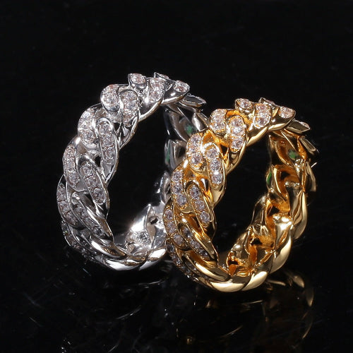 Anillo Cubano Cobre con Circón 8mm