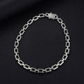 Jewelry 11mm Zinc Alloy Rhinestone Cuban Chain Personality Hip Hop Bracelet Simple Fashion Trend Jewelry