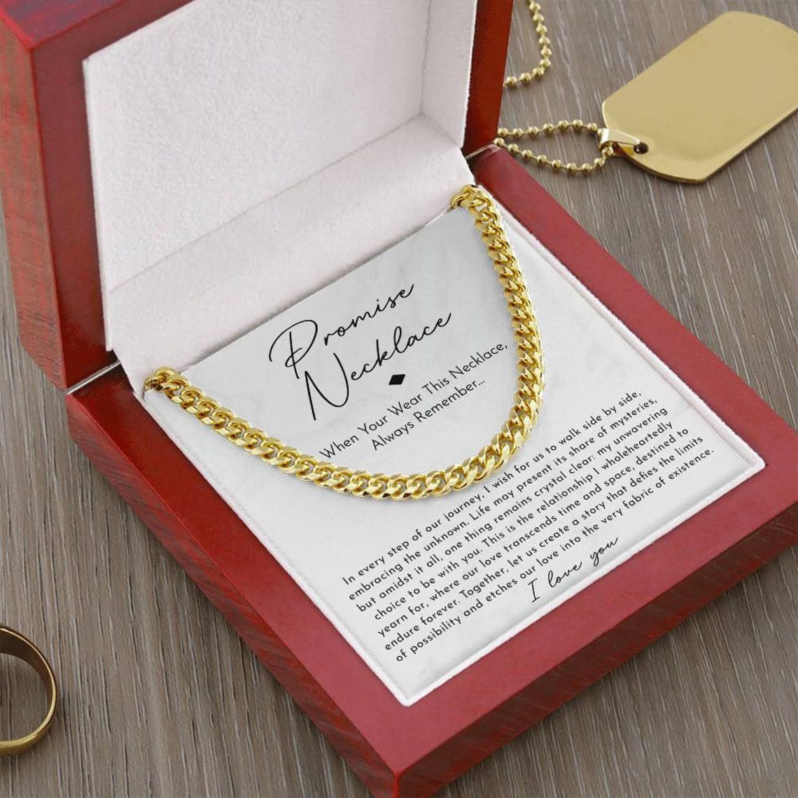 Cuban Link Chain | Stainless Steel | Double-Sided Polish | Wooden Gift Box Included | White Gold & Yellow Gold