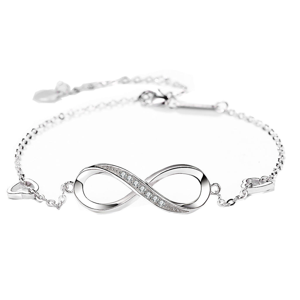 S925 Sterling Silver 8 Character Bracelet Fashion Jewelry Letter Jewelry for Women