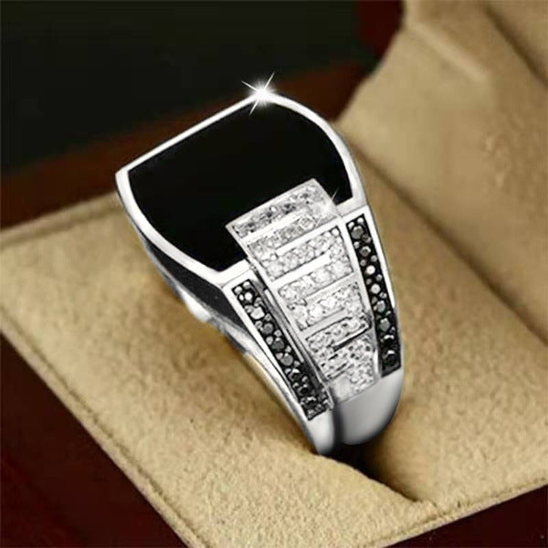 Full Diamond Ring | Hip-Hop Style | Gold & White Gold | Sizes 6-12 US | Men's Statement Ring