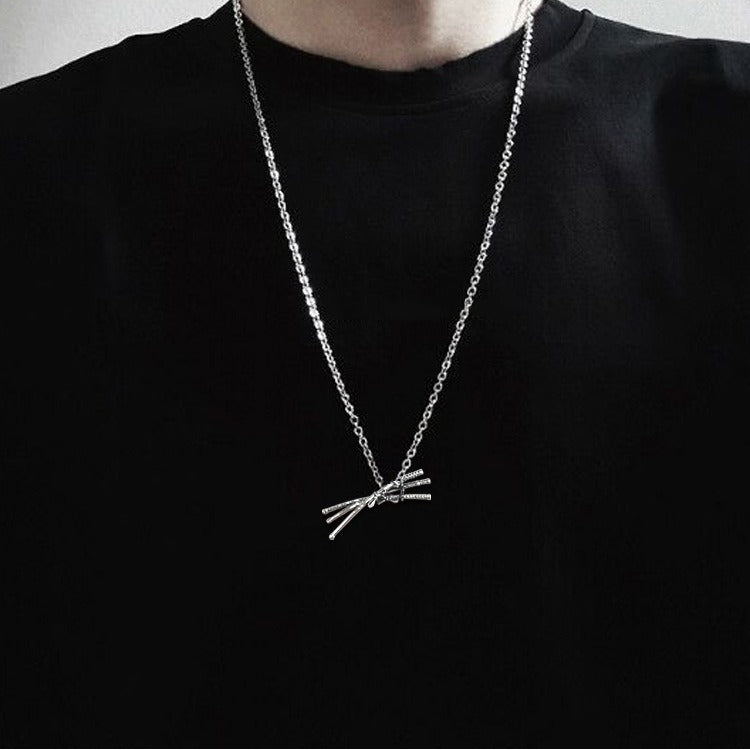 Gothic Pendant Necklace | Dark Style | Adjustable Chain 60+7cm | Unisex Statement Jewelry