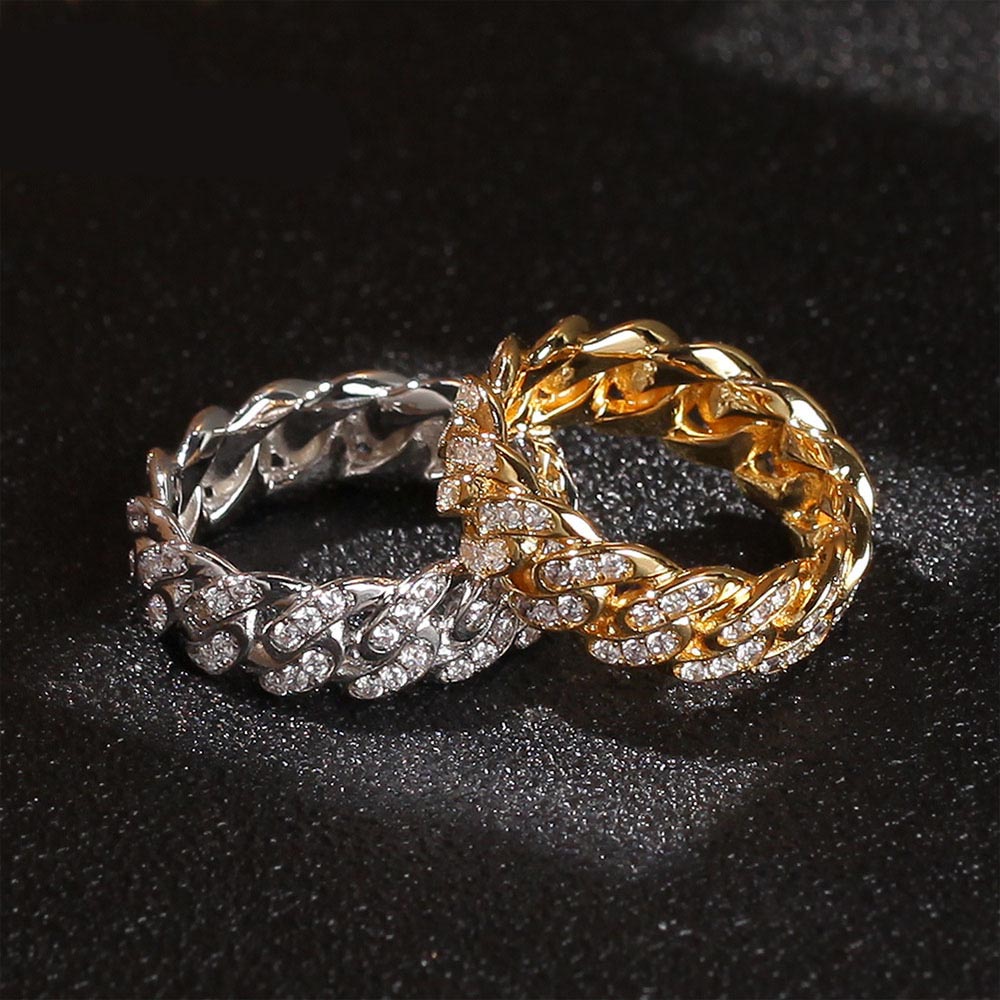 Anillo Cubano Cobre con Circón 8mm