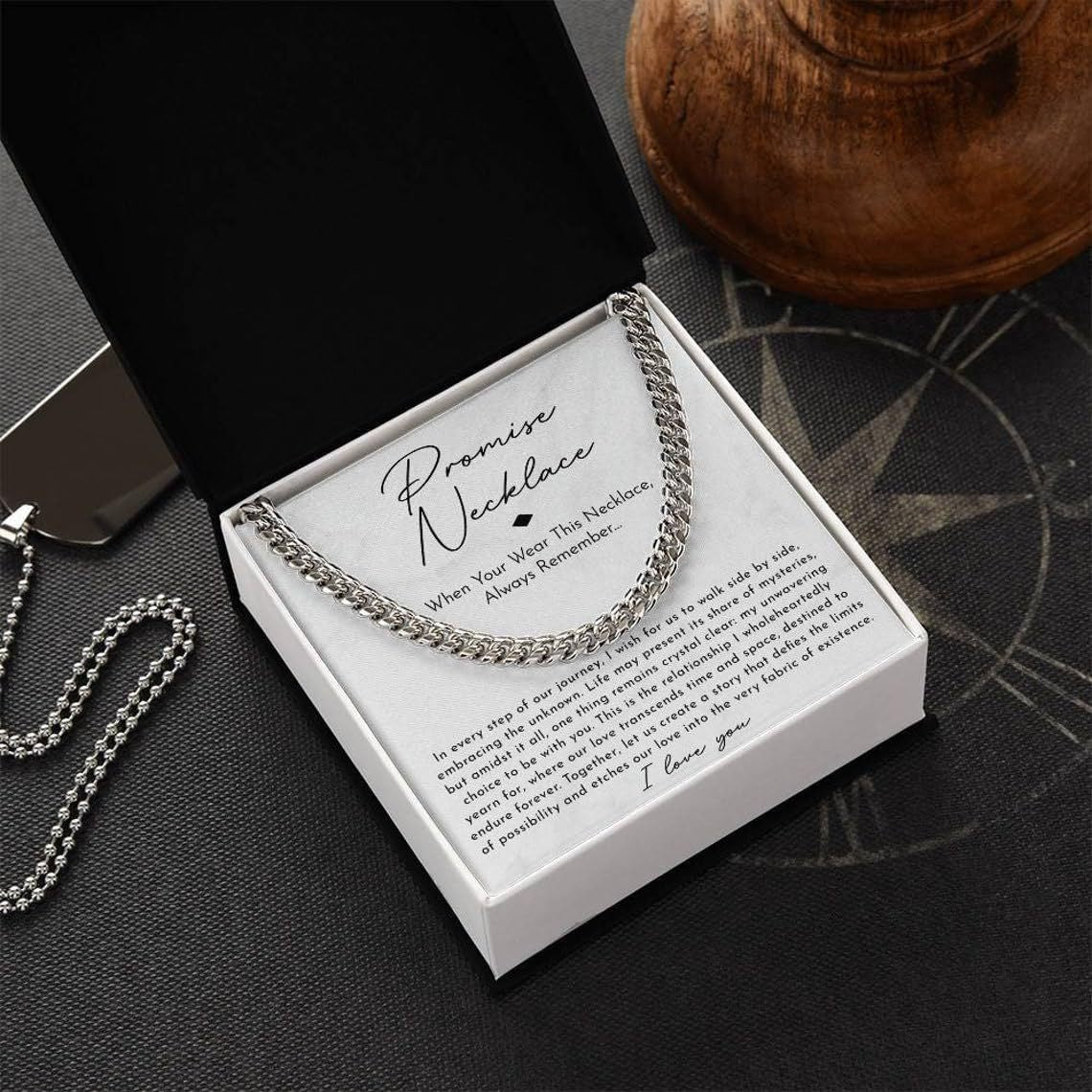 Cuban Link Chain | Stainless Steel | Double-Sided Polish | Wooden Gift Box Included | White Gold & Yellow Gold
