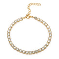 Tennis Bracelet | Crystal Diamond Style | Gold & Silver | Adjustable 17+5cm | Unisex