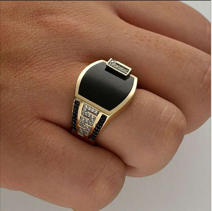 Full Diamond Ring | Hip-Hop Style | Gold & White Gold | Sizes 6-12 US | Men's Statement Ring