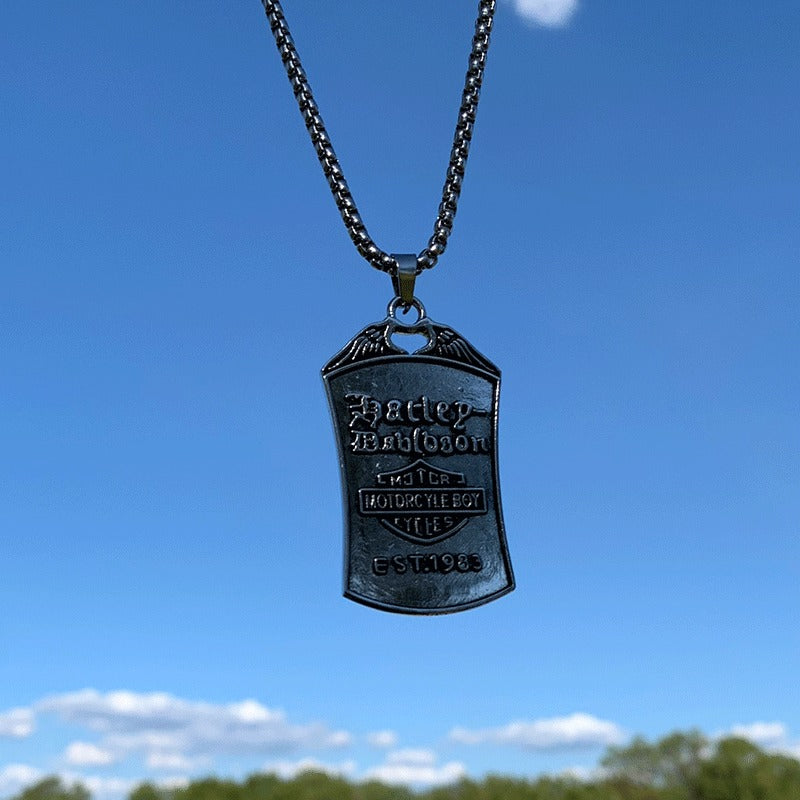 Hip-Hop Animal Pendant Necklace | Titanium Steel Box Chain | Vintage Finish | 51-80cm | Unisex | 80+ Designs