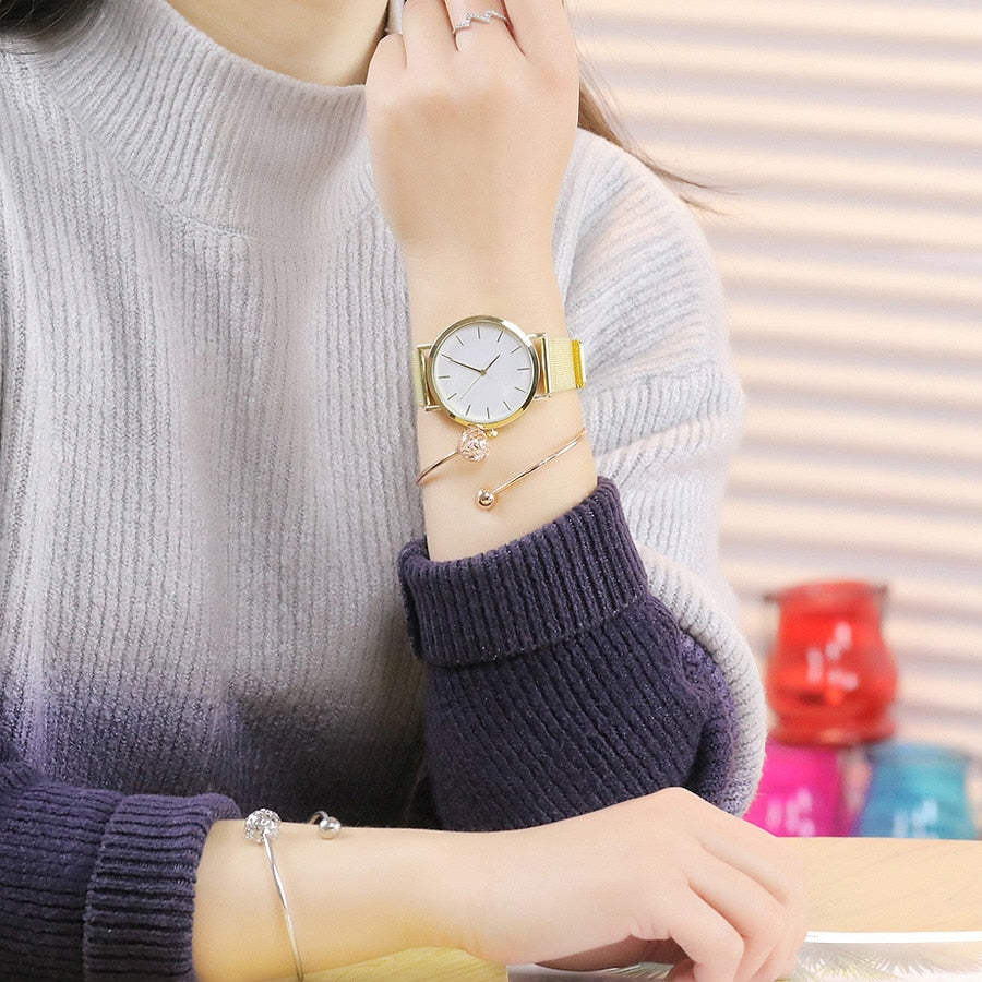 Reloj de Mujer Malla Acero Inoxidable Fashion